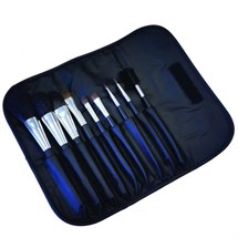 Hive 9 Piece Brush Set (Black Wallet)