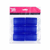 Head-Gear Velcro Rollers - Dark Blue Pk6 (78mm)