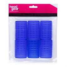 Head-Gear Velcro Rollers - Blue Pk6 (40mm)