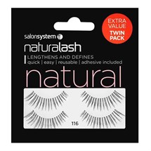 Salon System Naturalash Strip Lashes (Extra Value Twin Pack) - 116 Black
