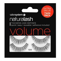 Salon System Naturalash Strip Lashes (Value Twin Pack) - 100 Black (Volume)