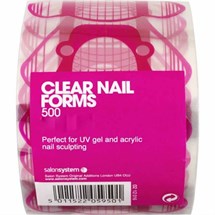 Salon System Profile Clear Nail Forms Pk500