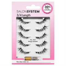 Salon System Strip Lash 3/4 Length - 022 Wispy Volume 5pk