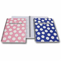Polka Dot Appointment Book 4 Column - Blue