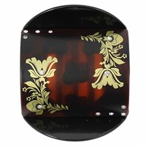 The Mighty Hair Clamp - Brown Gold Stones Medium