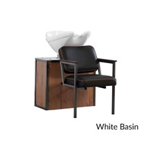 Salon Ambience Madisonwash Unit Laminate Panels - White Basin