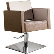 Salon Ambience Square Hydraulic Chair [non-lockable, hydraulic pump] + Square Base