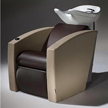 Salon Ambience Mirage Shampoo Unit - with White Basin & Legrest - Aqua Satin H2