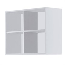 Salon Ambience Wall System White Ash Top Cabinet Without Doors