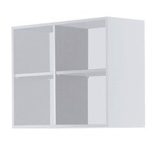 Salon Ambience Wall System White Ash Top Cabinet Without Doors