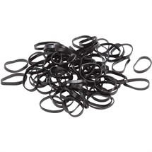 Scunci Polyband Hair Elastics Pk75 - Black