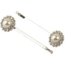Scunci Style Pearl & Dia Flower Bobby Pins 2pk