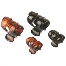 Scunci Style Small & Large Jaw Clips 4pk - Black & Brown