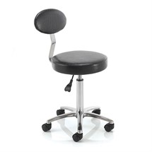 REM Therapist / Cutting Stool (with Backrest) - Black