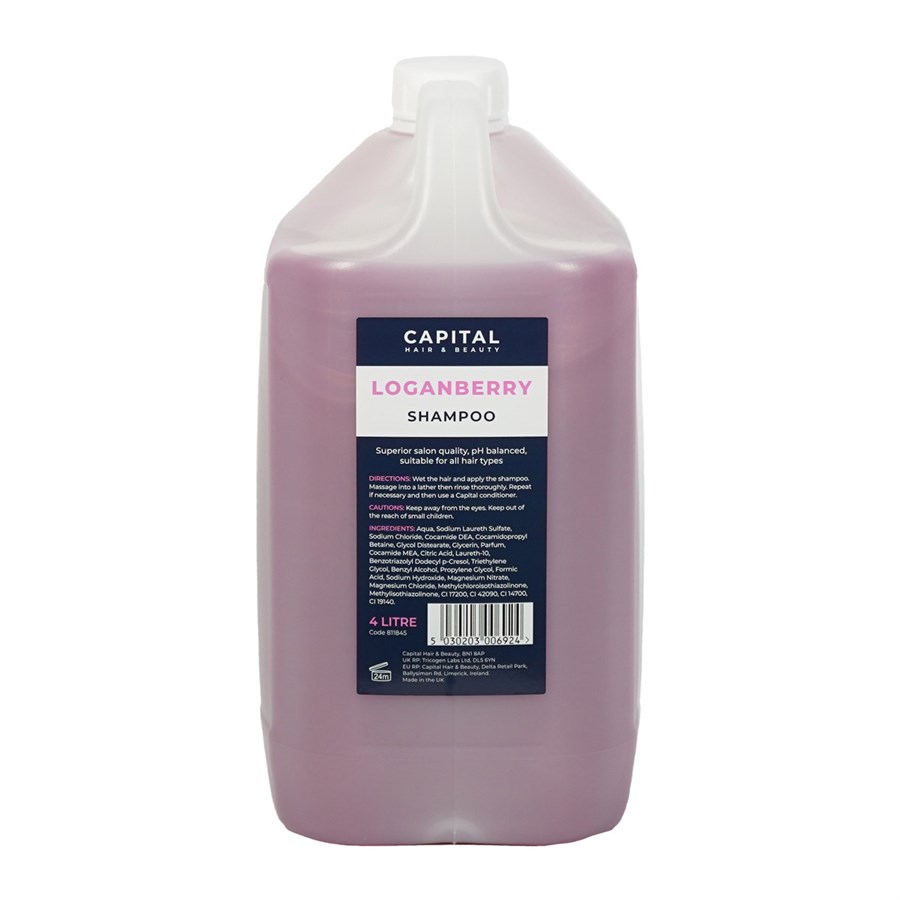 Capital Shampoo 4 Litre Loganberry Shampoo Capital Hair & Beauty