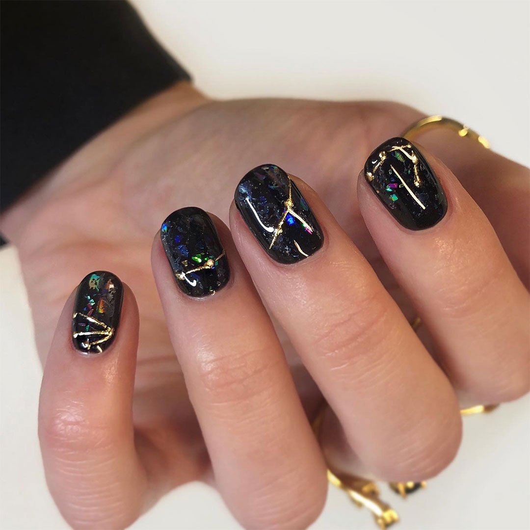 DIY Polish Stickers Gel Nails Art Indigo Constellation Wrap Design Stylish  Star | eBay